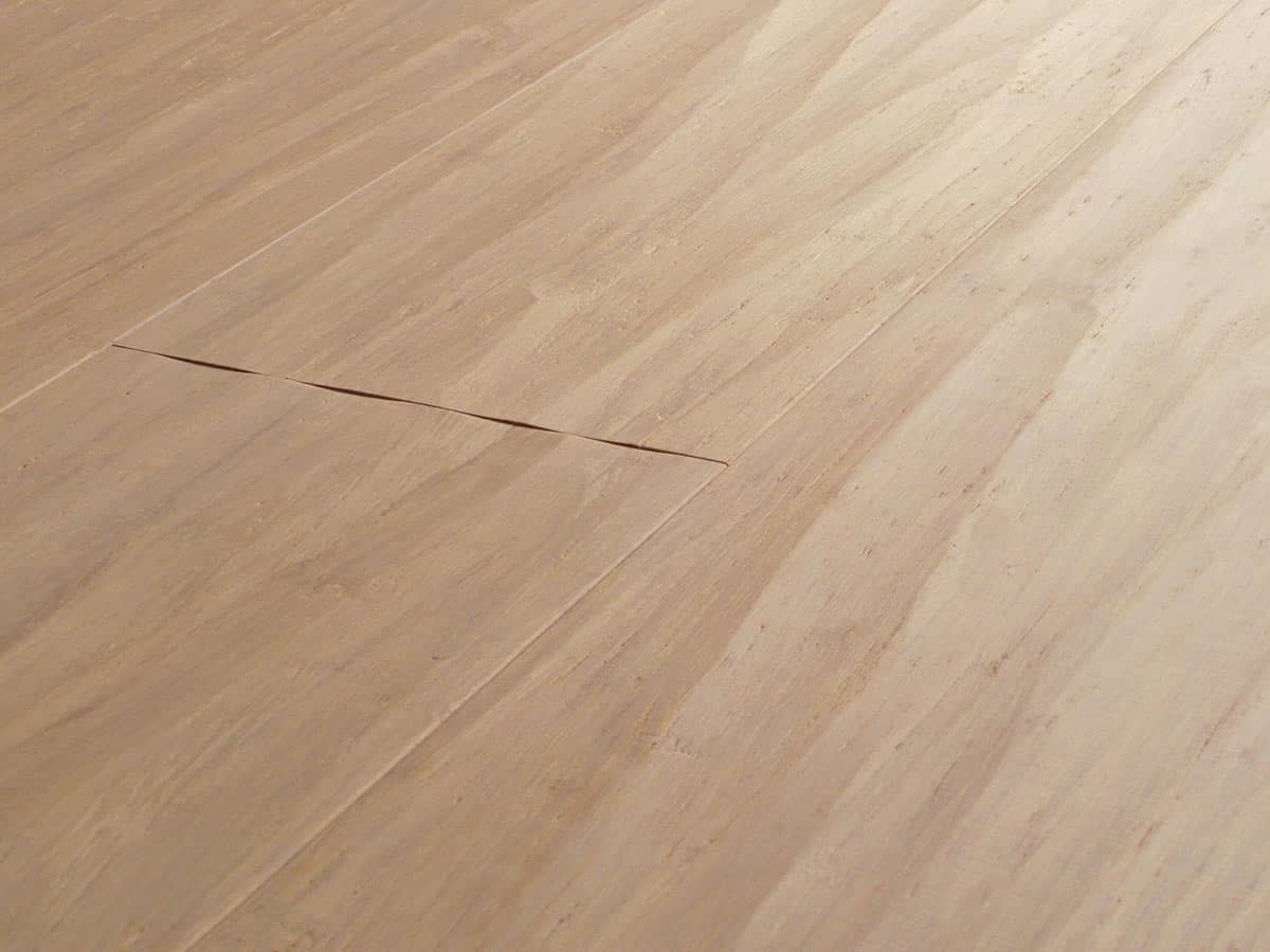 Bamboo parquet, planed, bleached