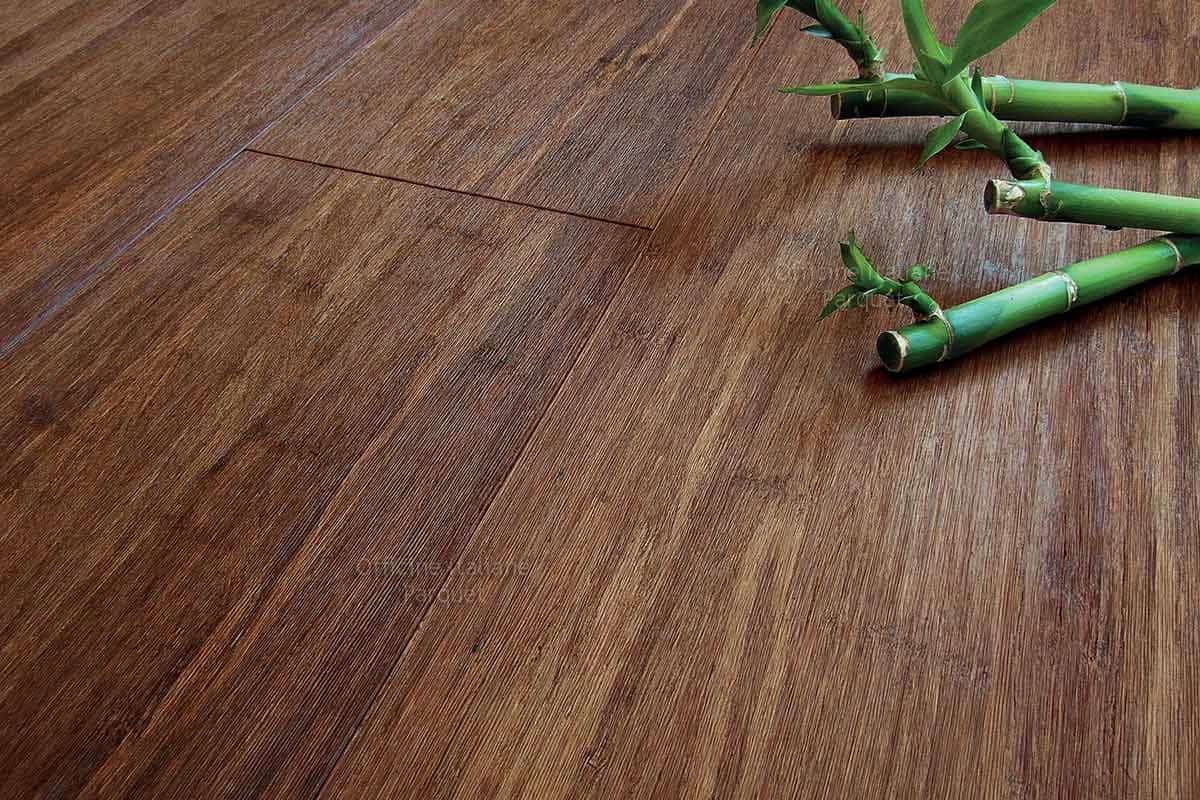 Bamboo parquet, brushed, thermo